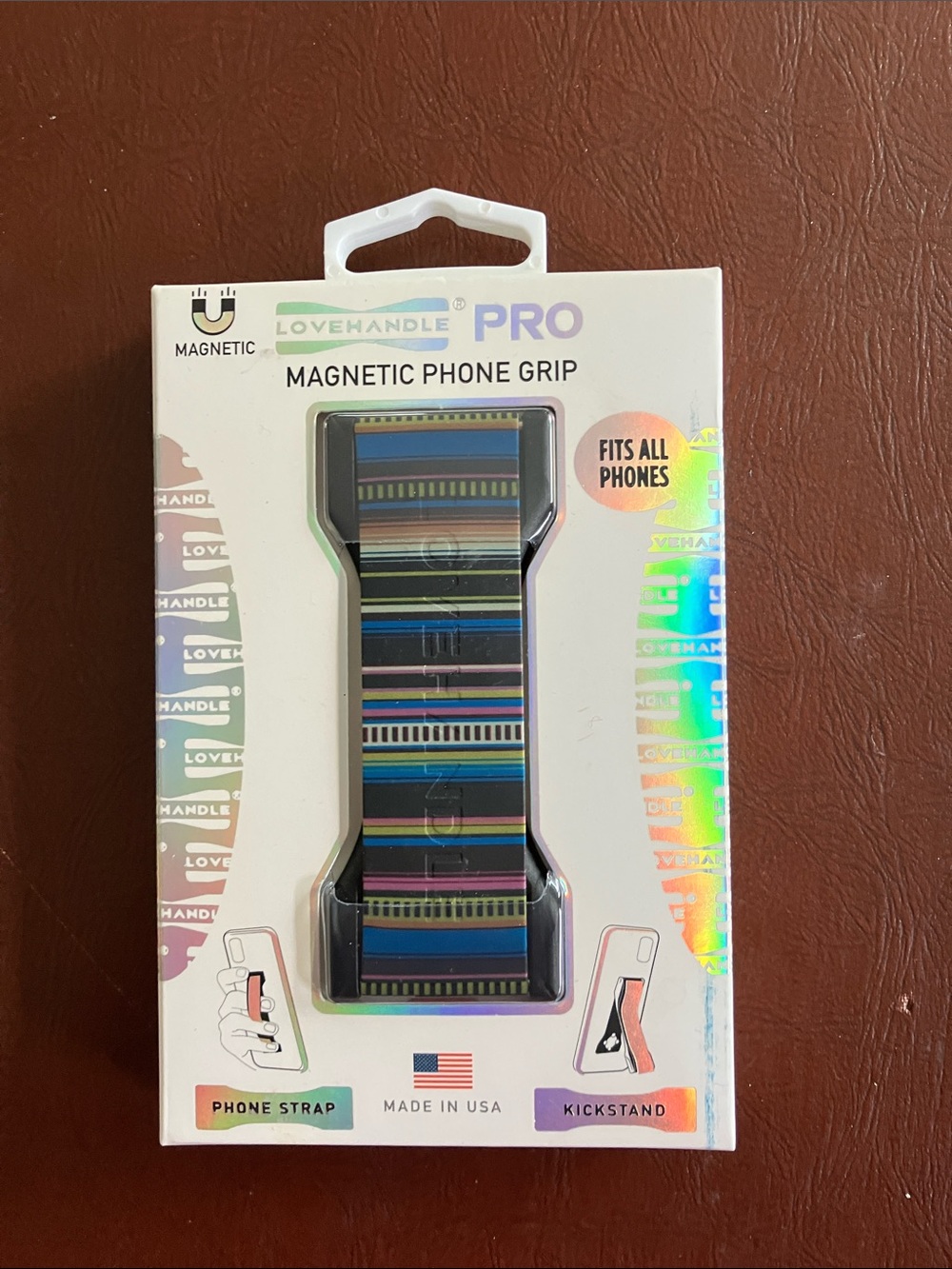 Love Handle Magnetic Phone Grip & Strap - Multicolor Stripe